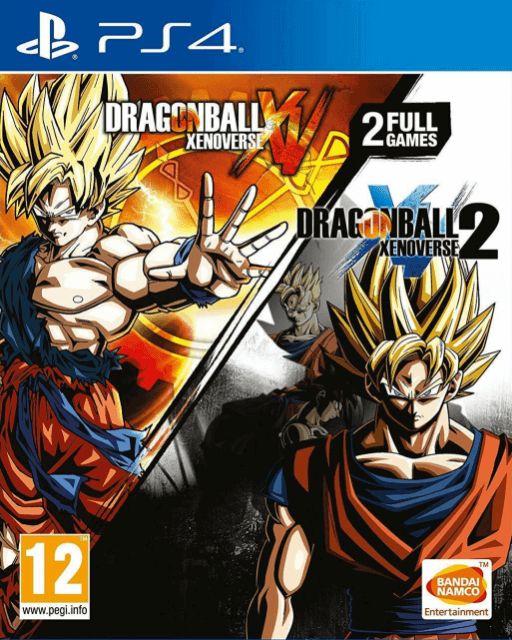 Dragon Ball Fighterz + Dragon Ball Xenoverse 2 box art for Playstation 4